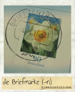 Die Briefmarke. Blume auf einer Briefmarke